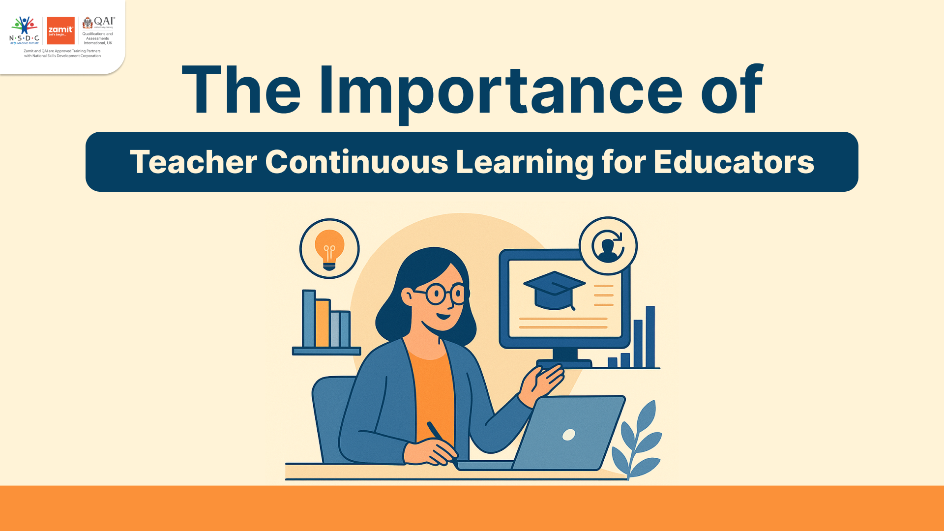 Cover image illustrating Professional Development for teachers, highlighting Continuous Teacher Learning and Future Skills for Student Success in a rapidly Shifting Job Market, with visuals representing how Future Readiness Begins in the classroom.